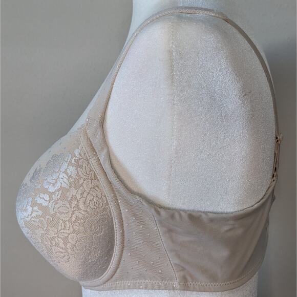 Soma Stunning Support Full Coverage Floral Lace Underwire Light Tan Bra Size 34D - Picture 3 of 10
